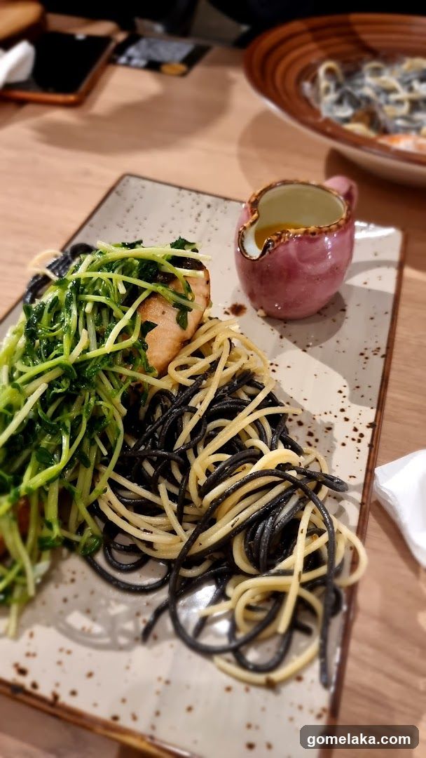 Food Plate on Wooden Table