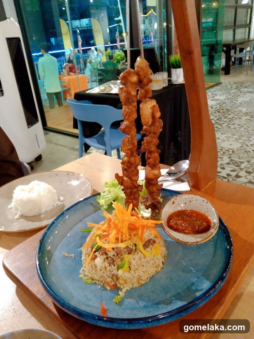 Restaurant Interior with Food