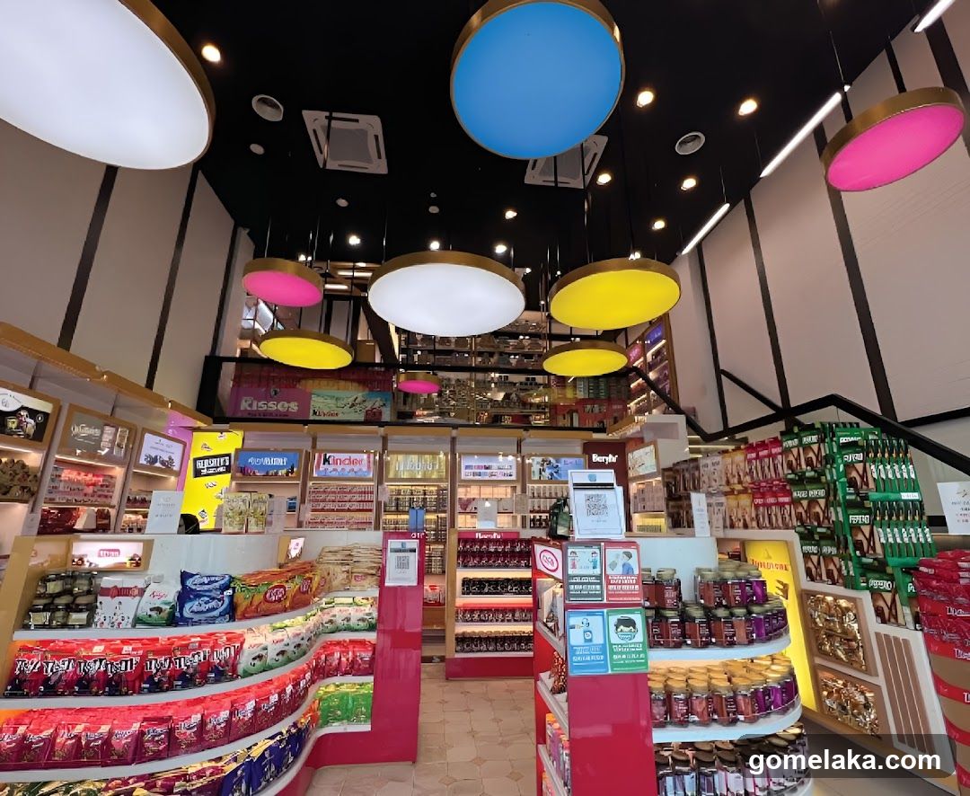 Interior of a confectionery store