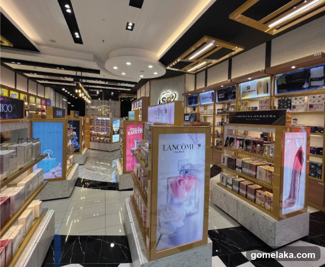 Interior of a luxury cosmetics store