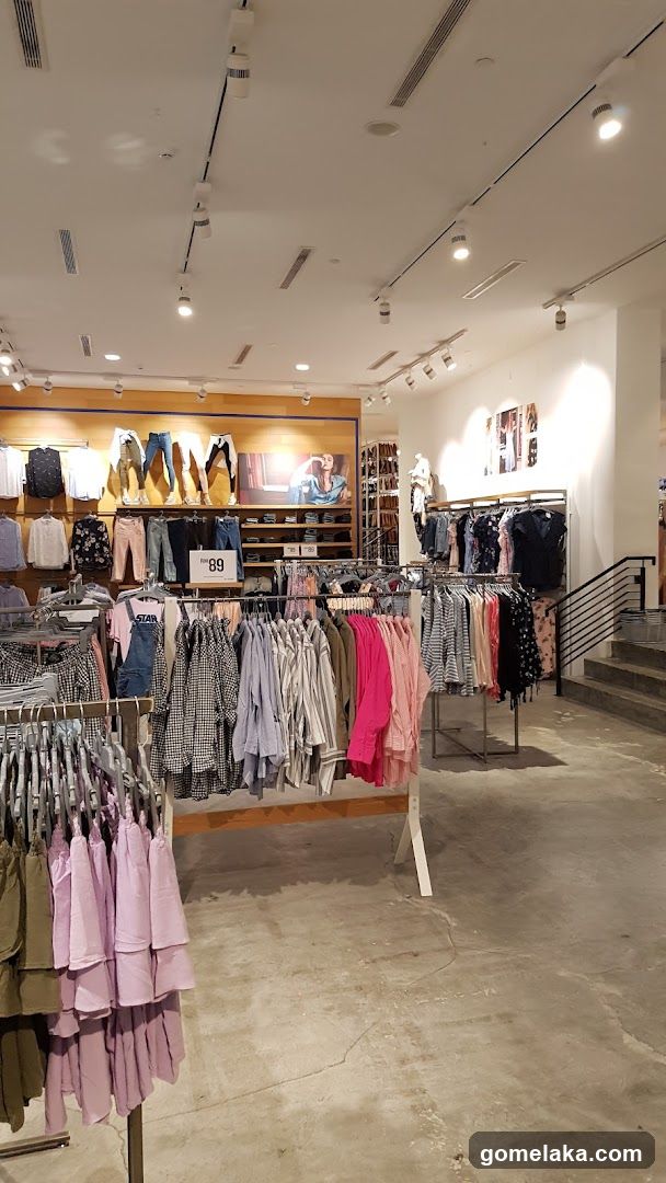 Interior of clothing store