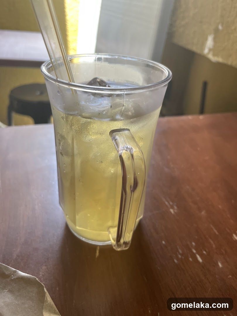 Drink on wooden table