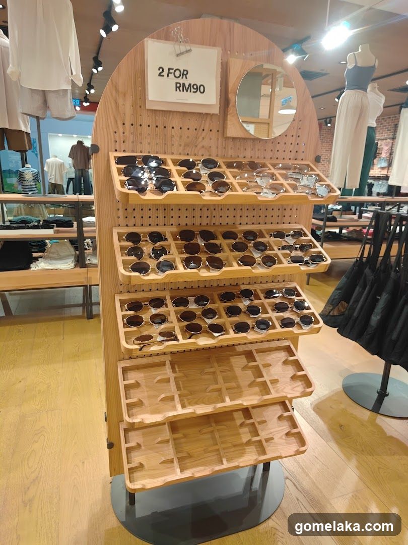 Sunglasses Display in Retail Store