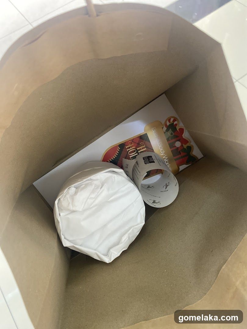 Contents of a shopping bag