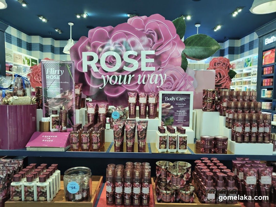 Rose-themed Body Care Display