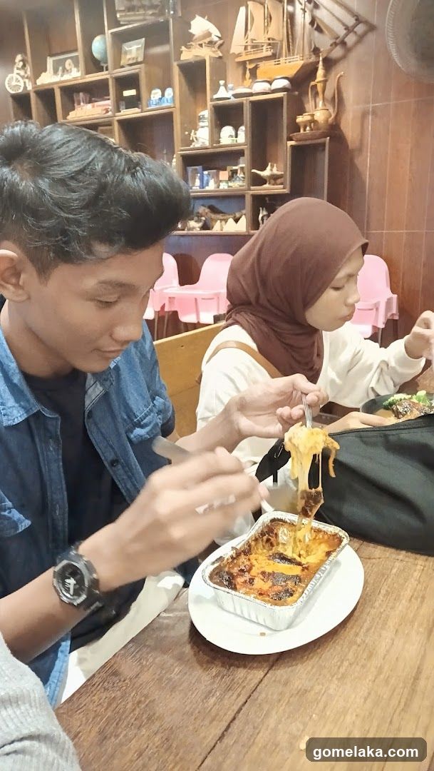 Interior dining scene