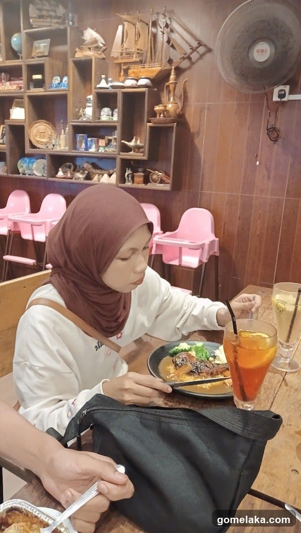 Interior dining scene