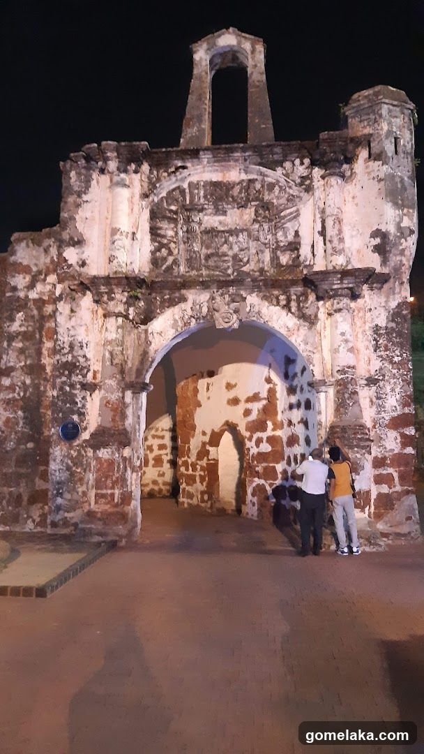 Historic Ruins at Night