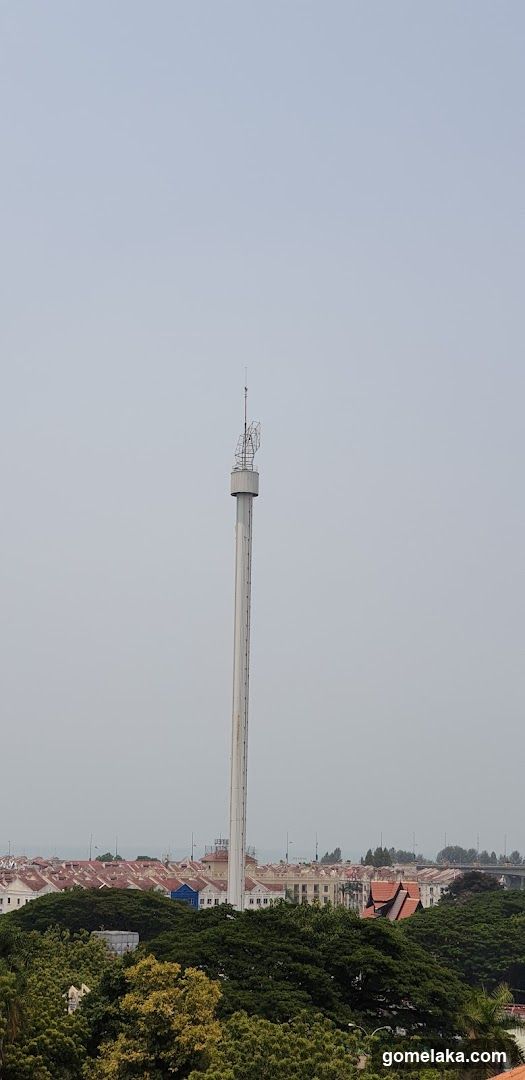 Tall Tower with Rooftop Antenna