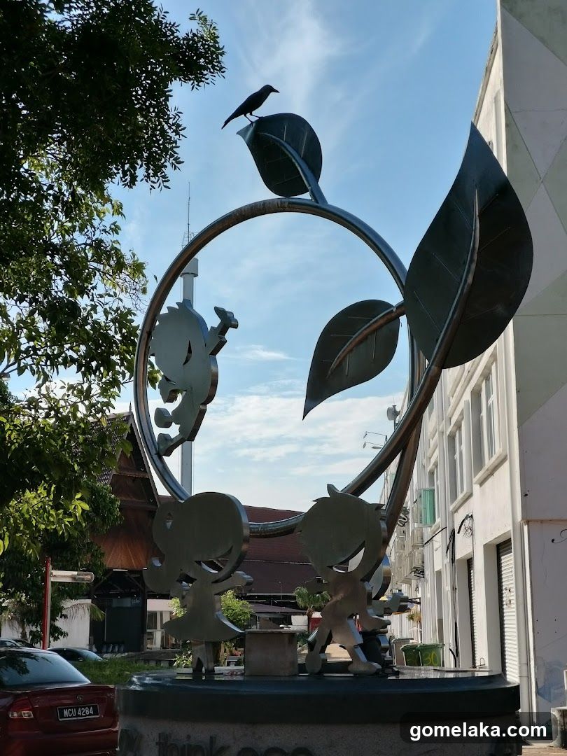 Outdoor Sculpture with Bird