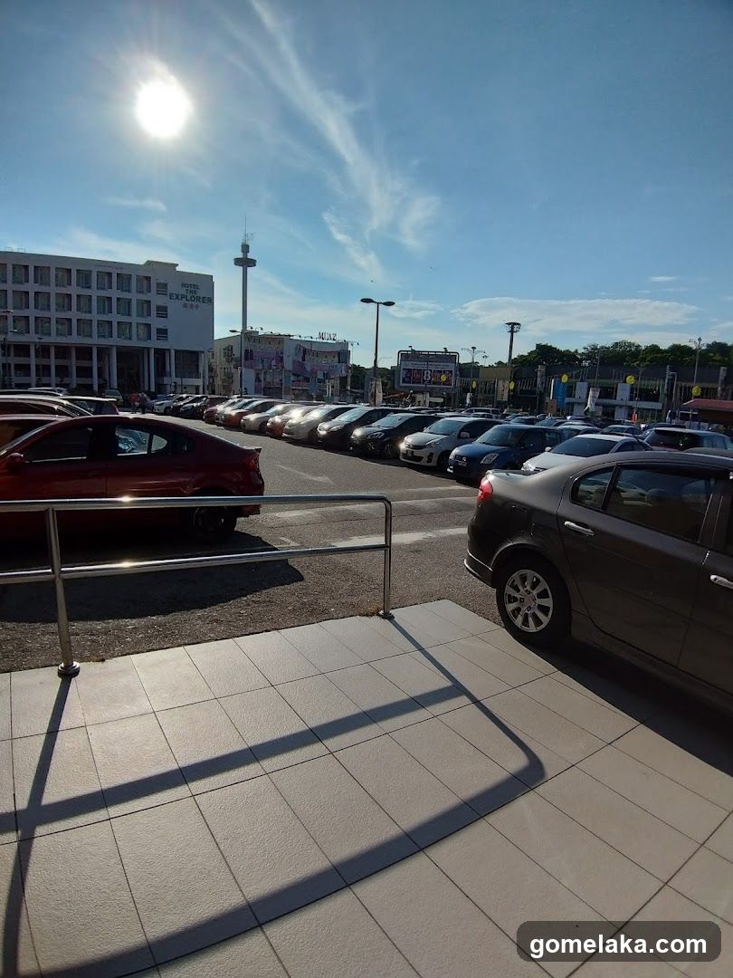 Outdoor parking lot view