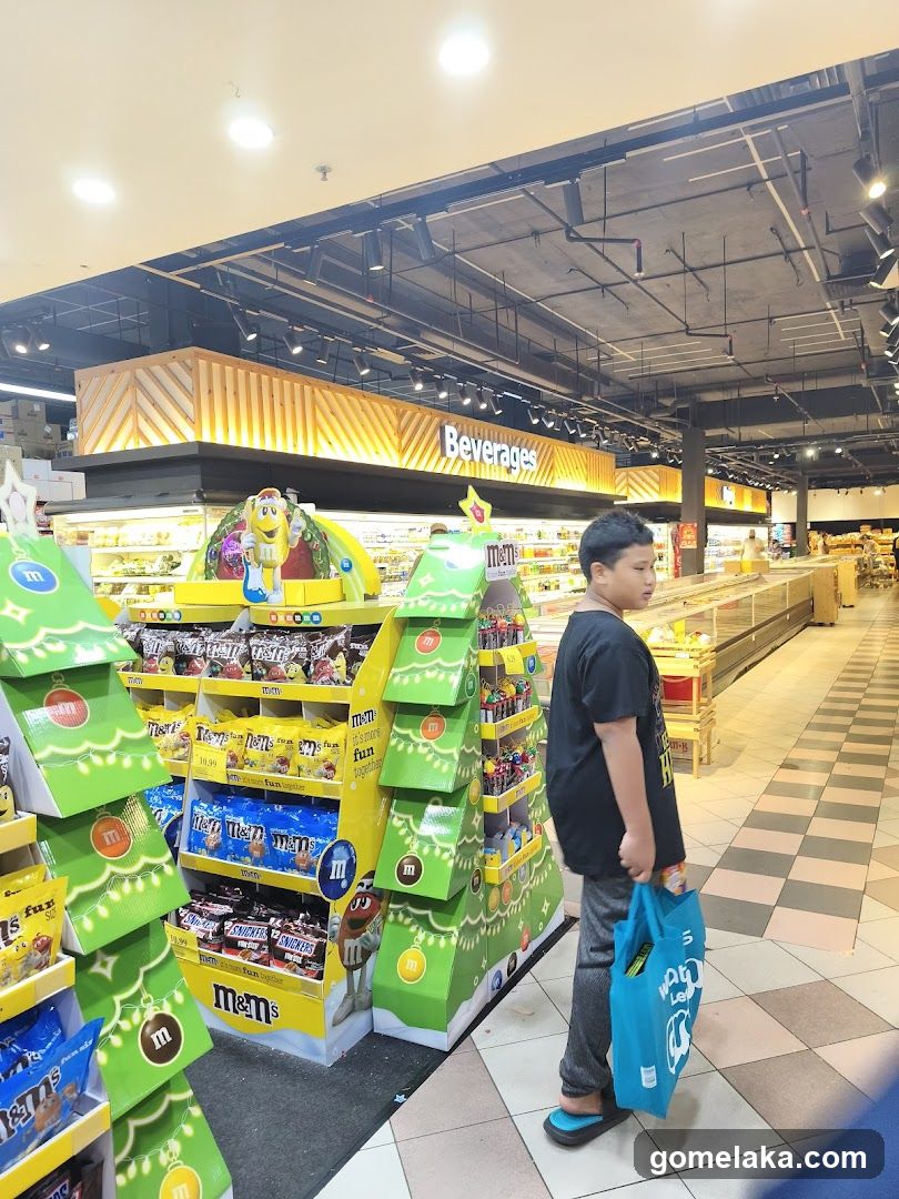 Inside a supermarket