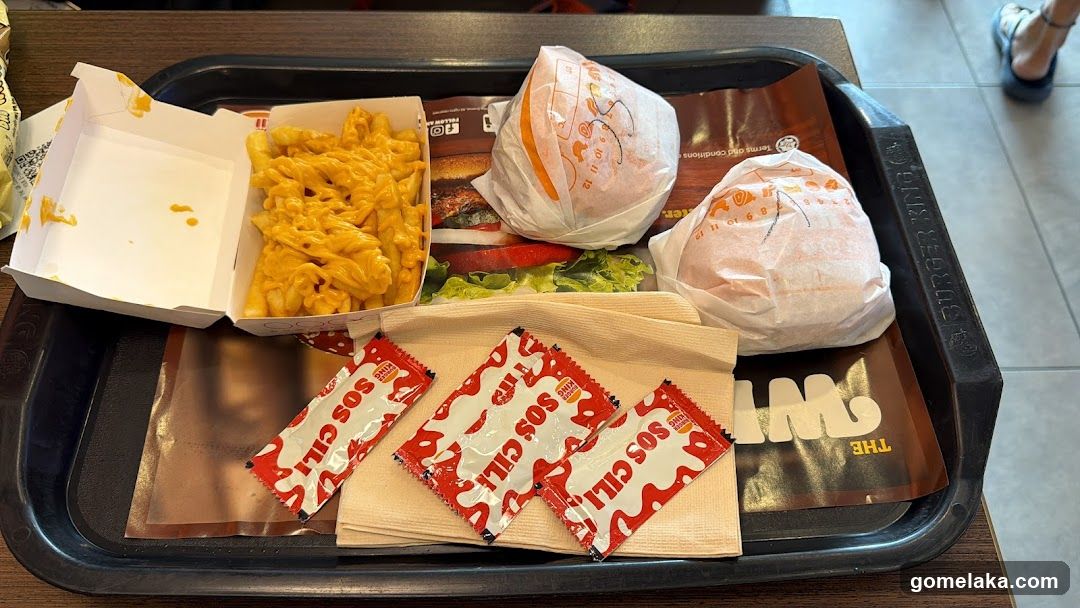 Burger King meal tray