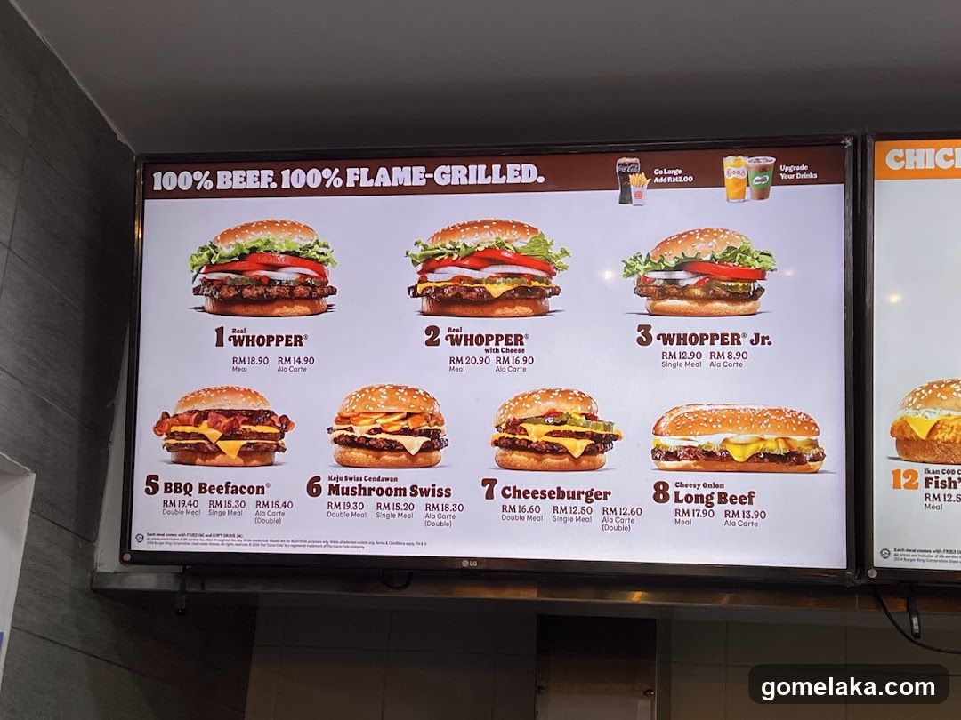 Burger Menu Display