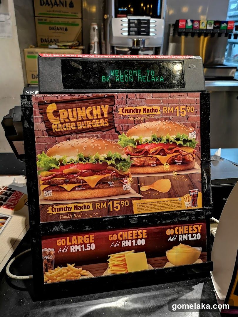 BK AEON MELAKA Menu Display