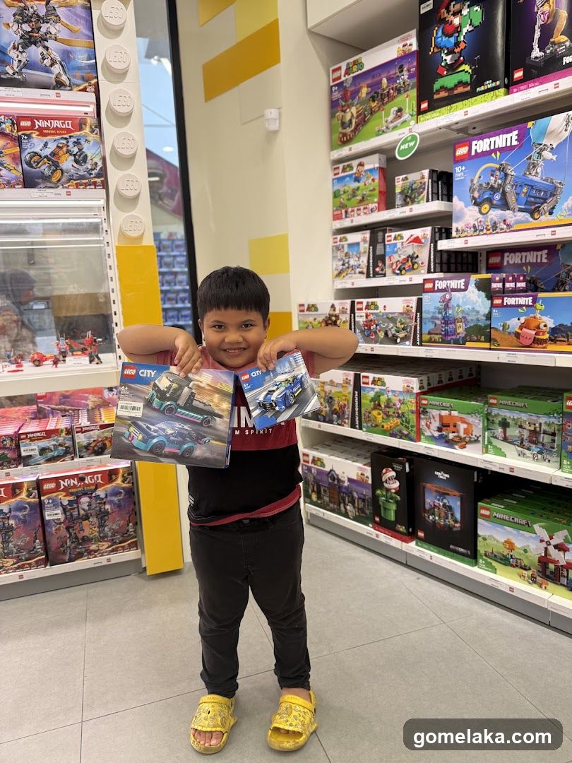 Child in LEGO store