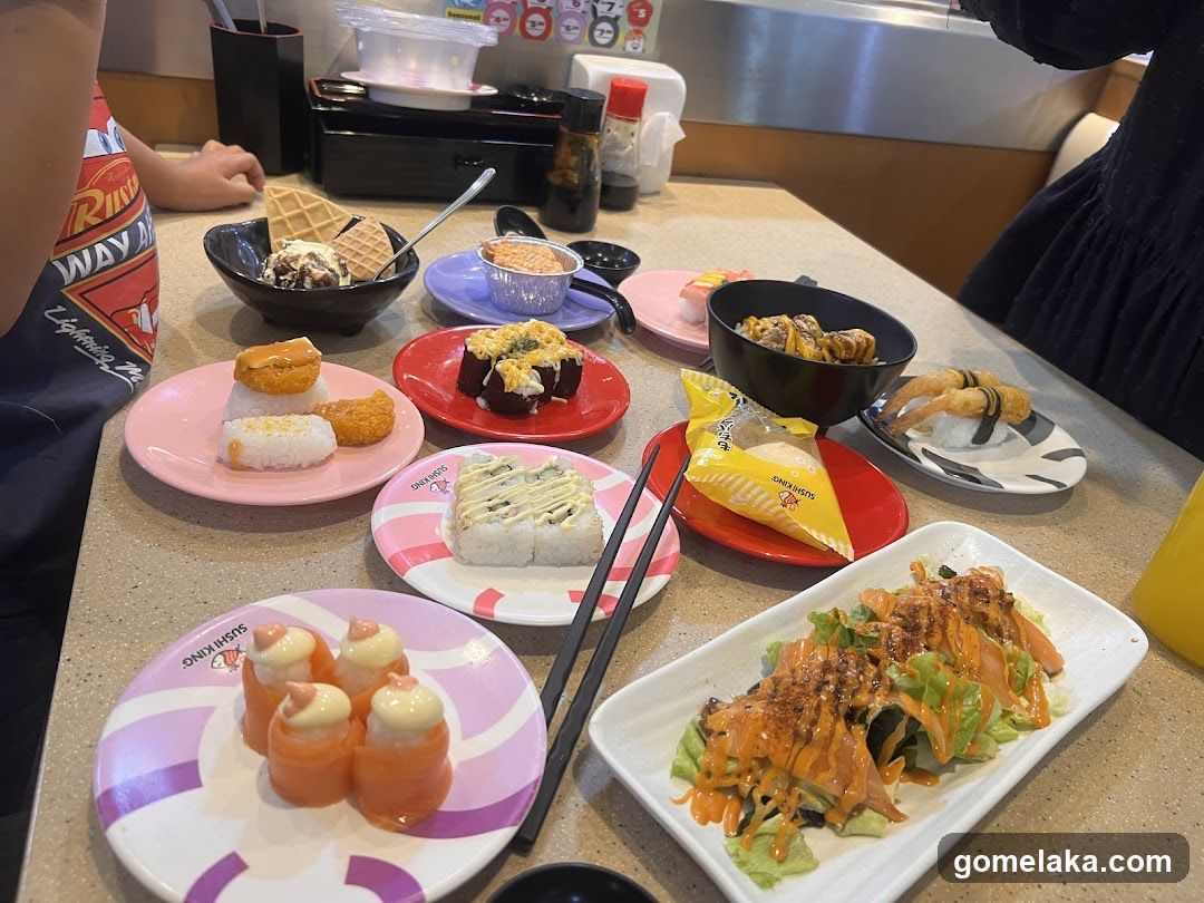 Sushi and Japanese Food Display