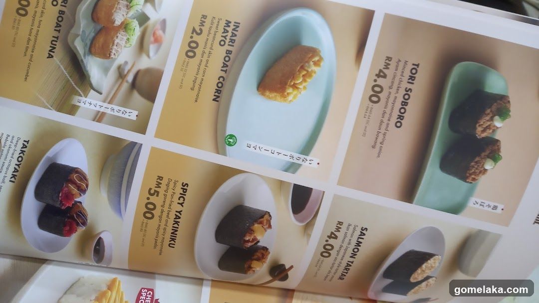Sushi Menu Page