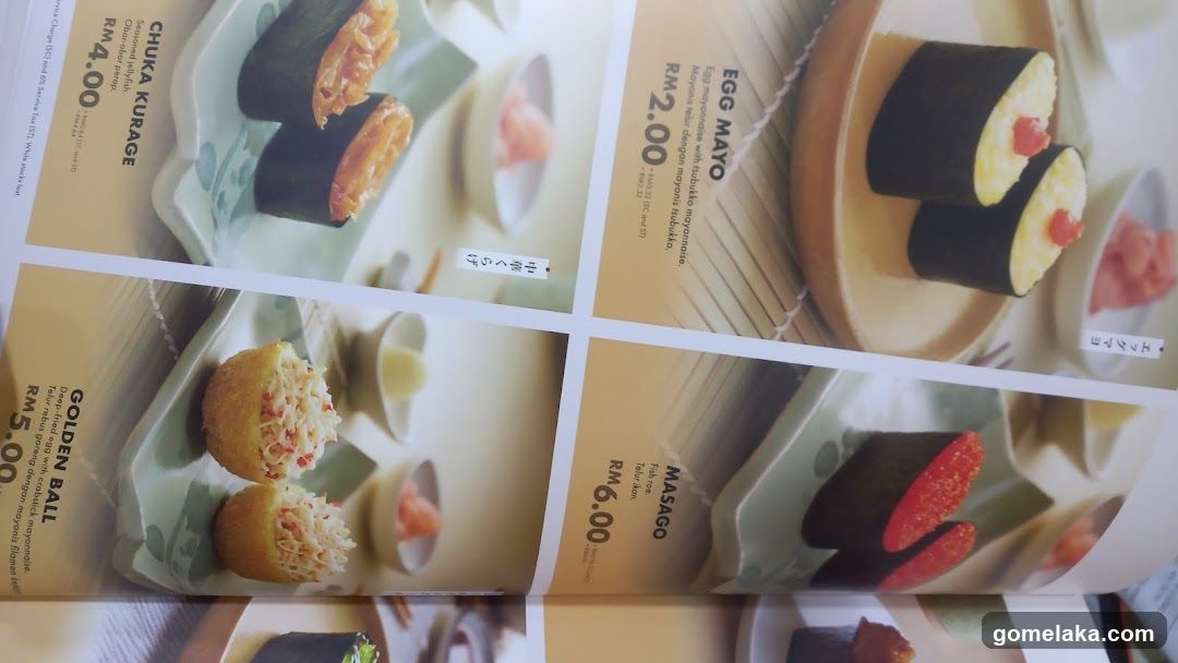 Sushi Menu Page