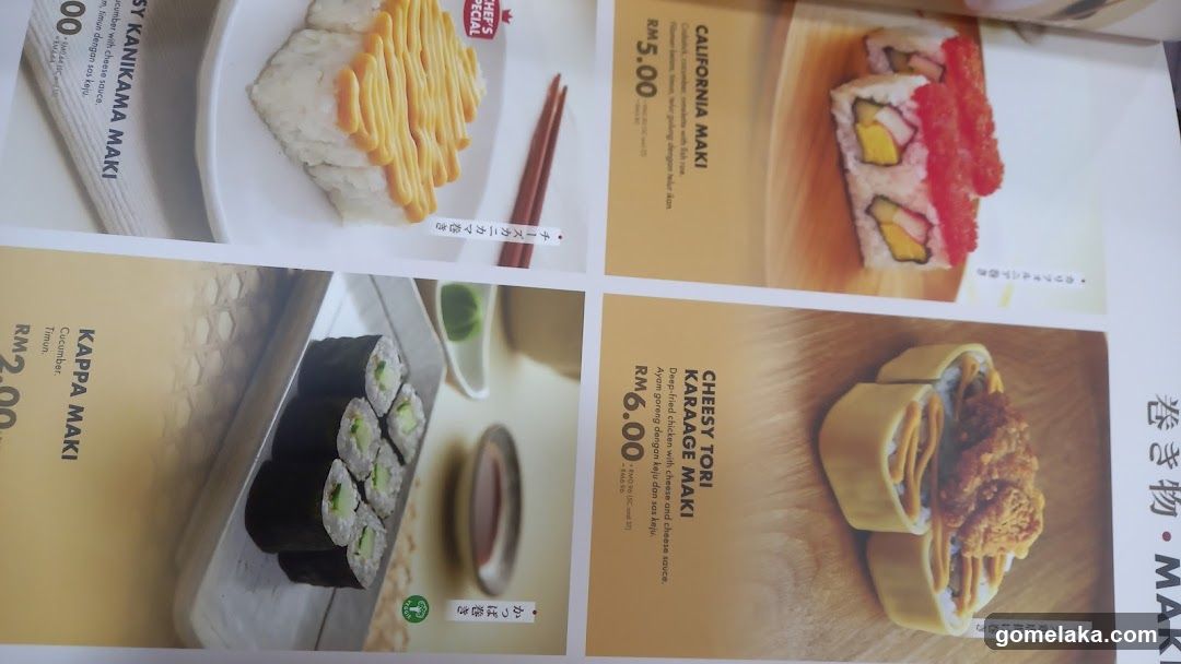 Sushi Menu