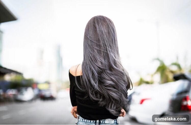 Back view of a person with long hair
