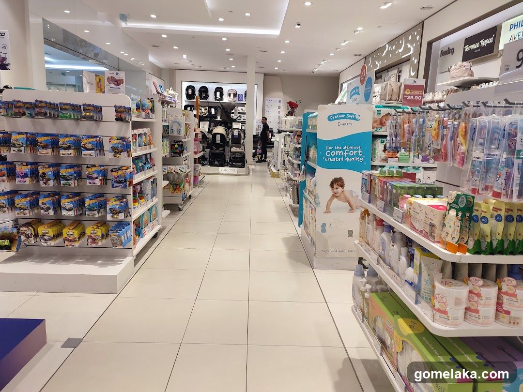 Interior of baby product store