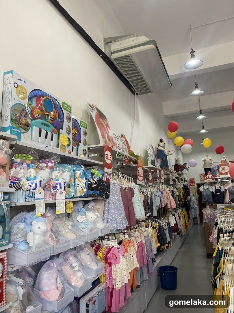 Interior of a baby and children's clothing store