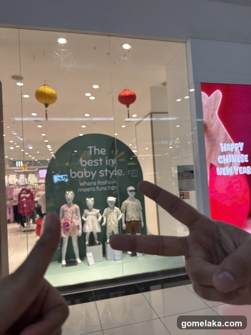 Storefront Display with Baby Clothing