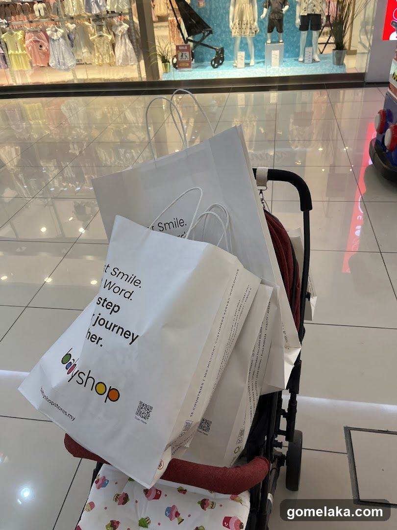 Shopping bags in stroller