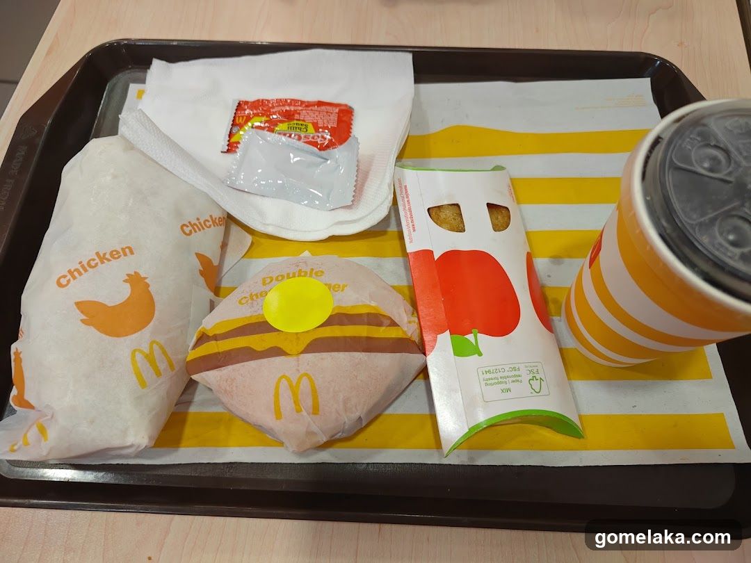 Fast Food Meal on Tray