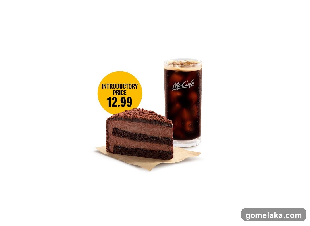 Chocolate Cake and McCafe Drink