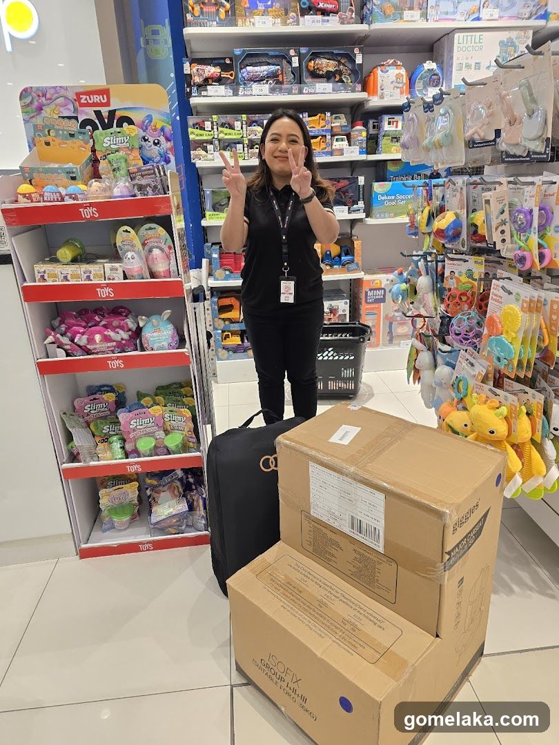 Store Interior with Staff and Boxes