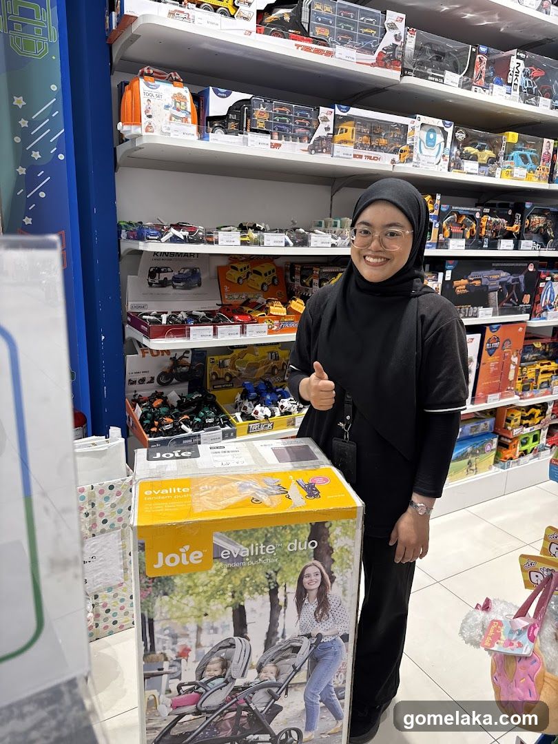 Store Interior with Toy Display and Staff