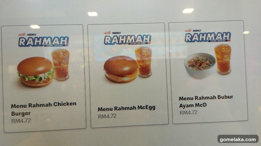 Rahmah Menu Board