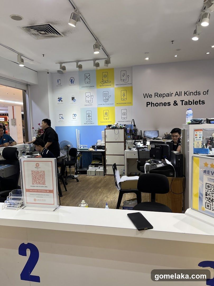 Phone and Tablet Repair Shop Interior