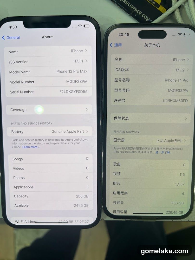 iPhone Devices Comparison