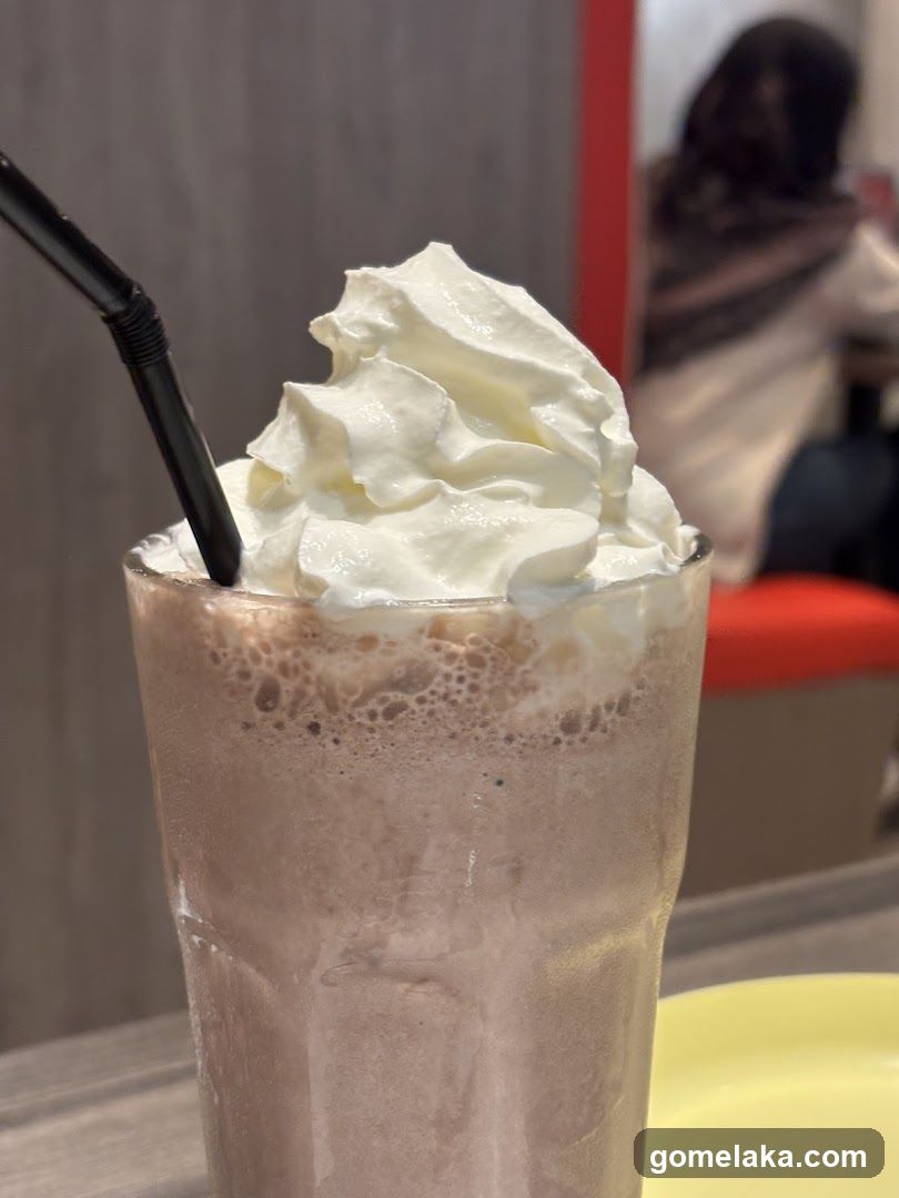 Chocolate Milkshake with Whipped Cream