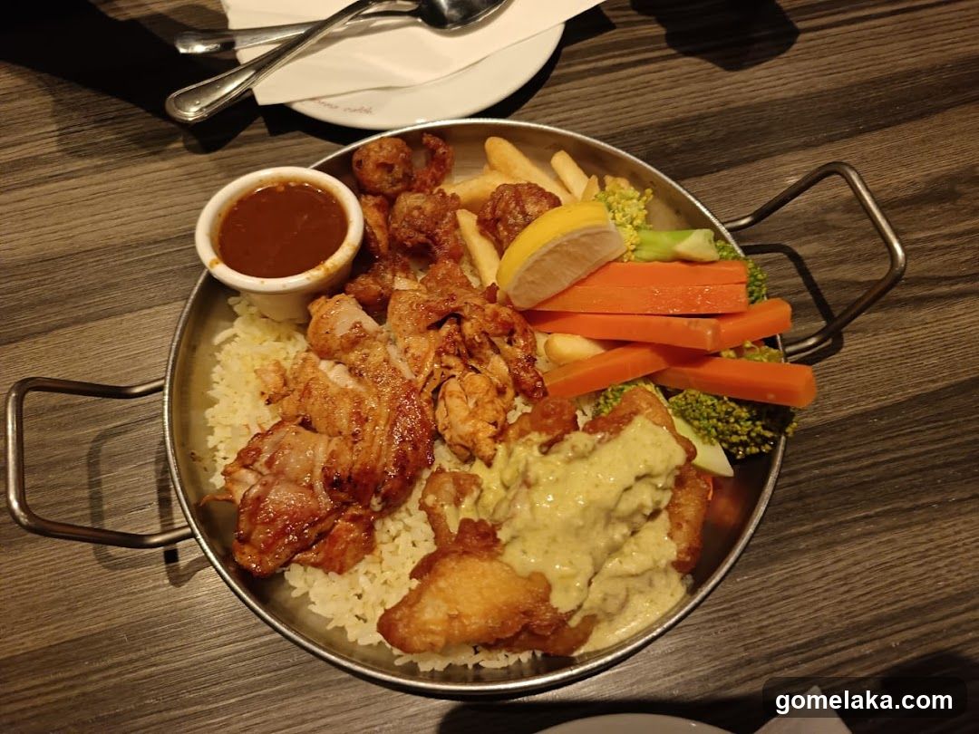 Food Plate on Wooden Table