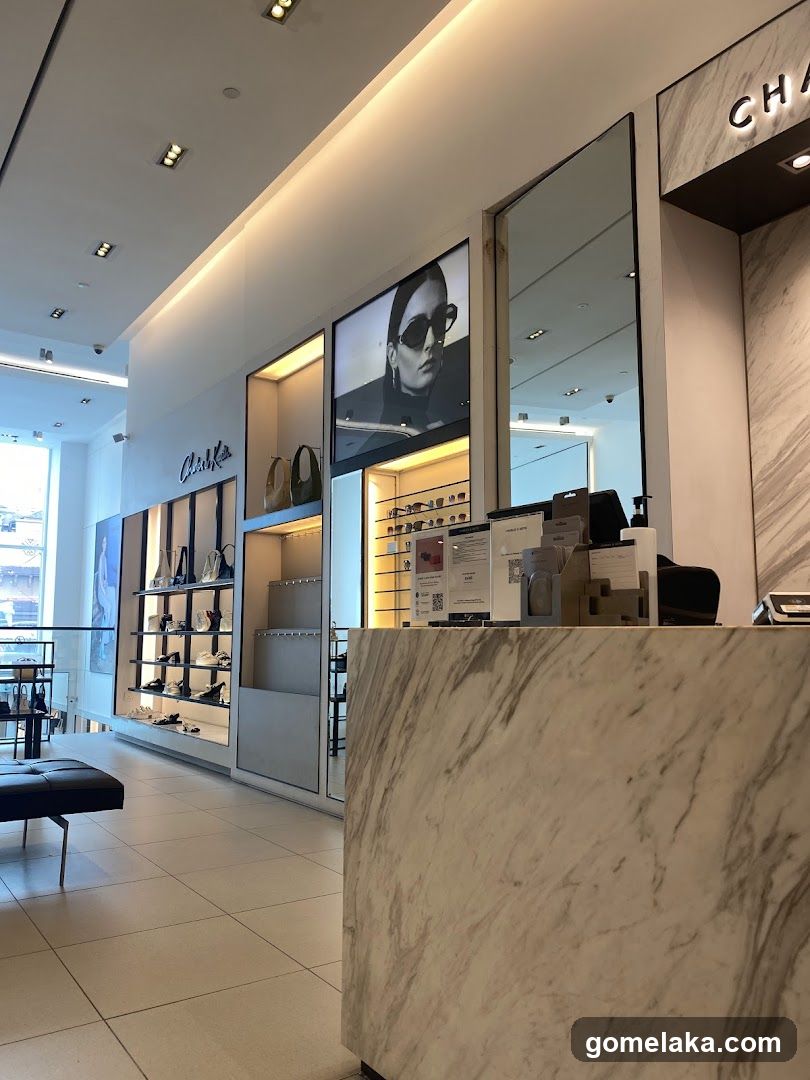 Interior of luxury retail store