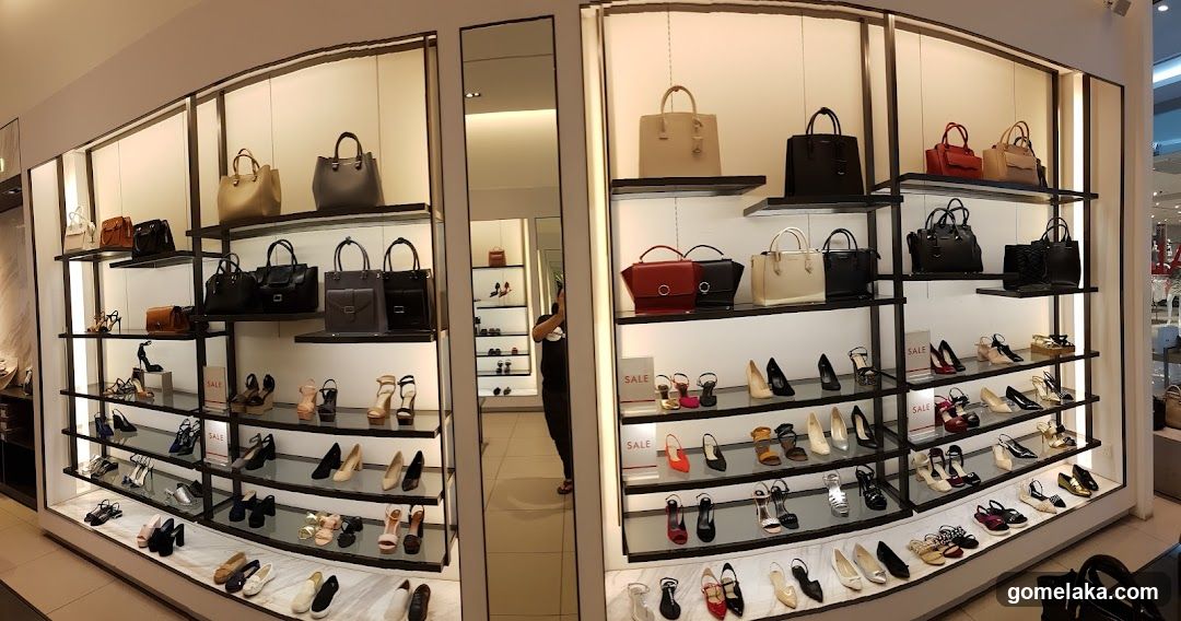 Interior Shoe and Handbag Display