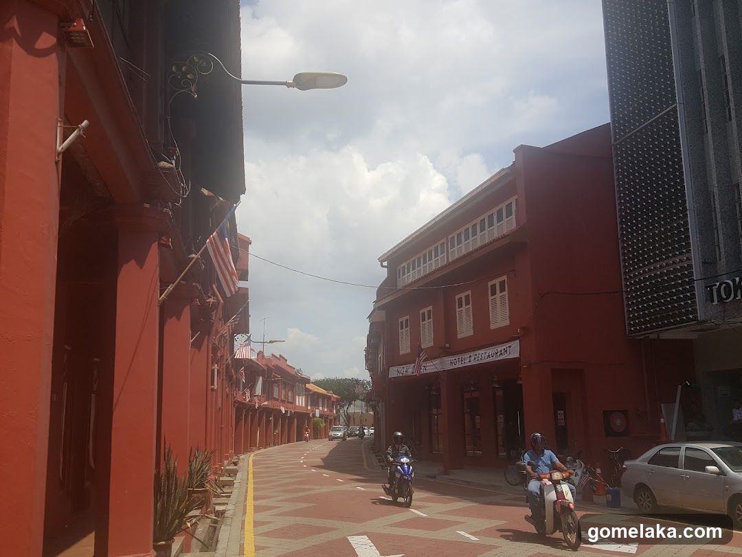 Street Scene with Red Buildings