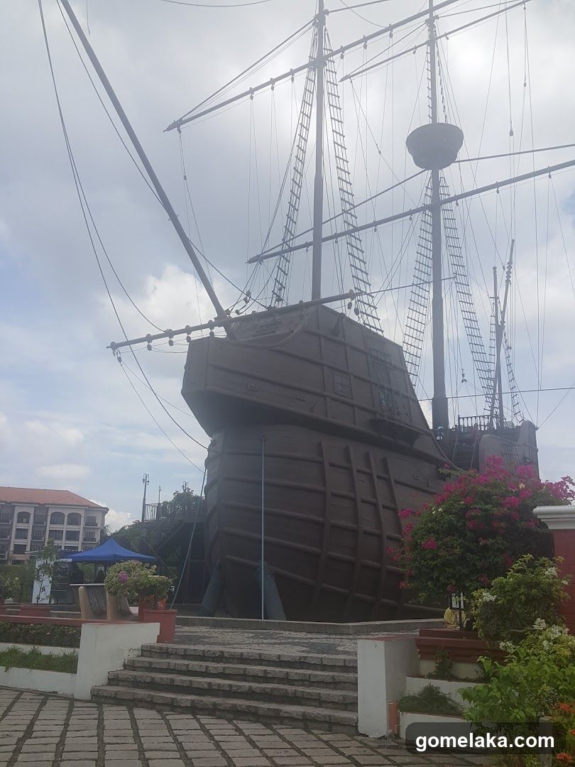 Large Ship Sculpture in Outdoor Setting