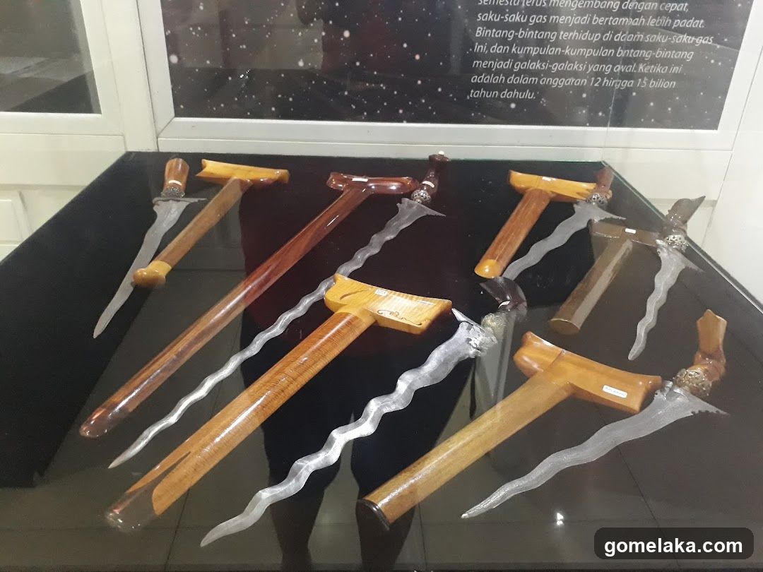 Display of traditional weapons
