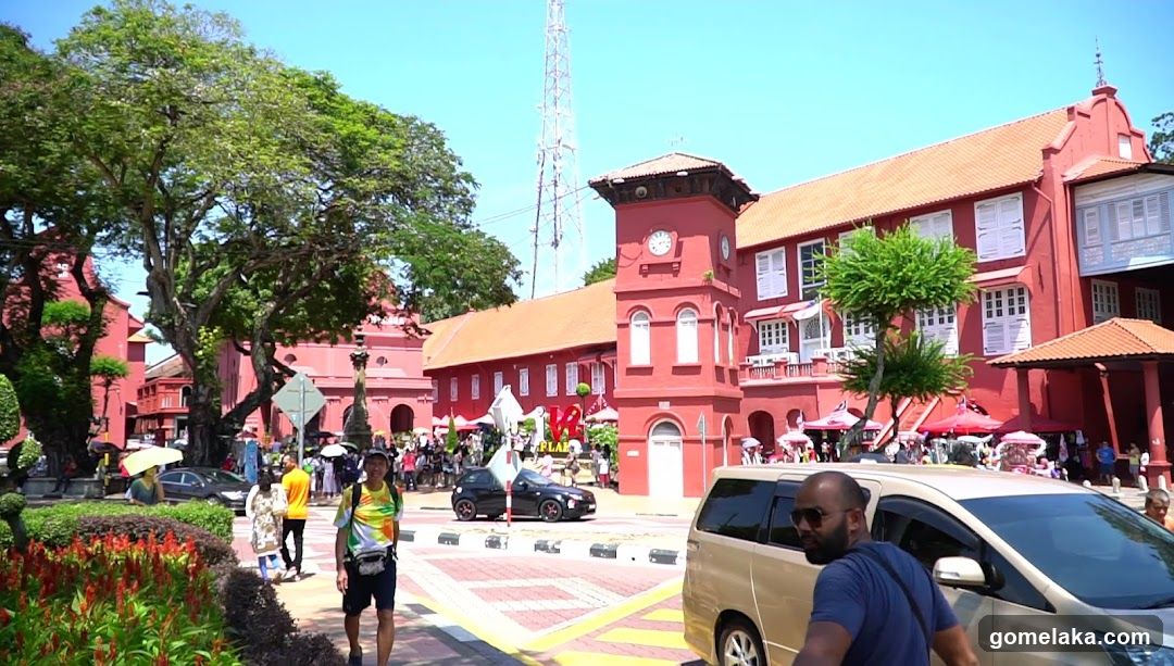 Street Scene with Red Building