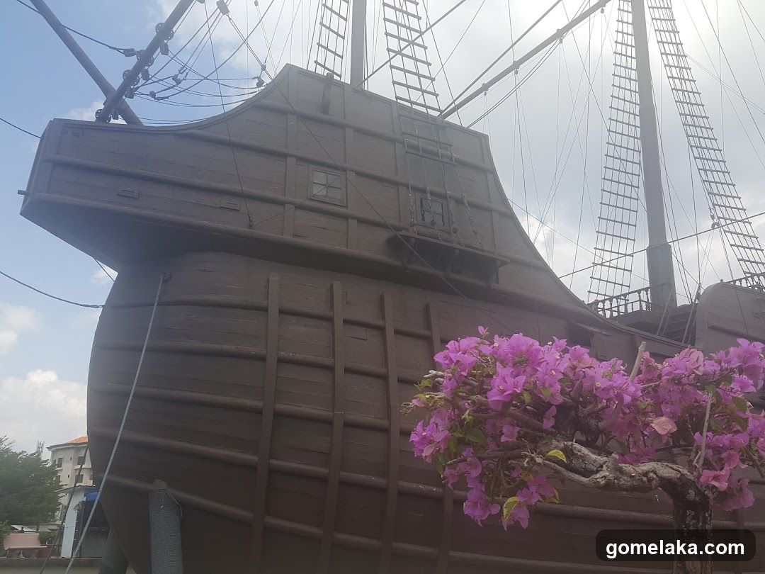 Ship Structure with Flowering Tree