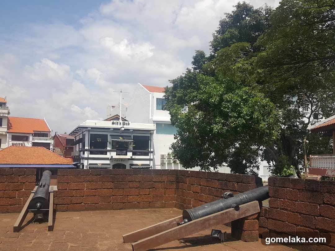 Historic Cannons on Brick Platform