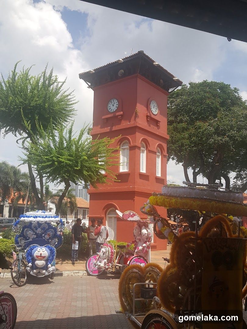 Clock Tower and Street Scene