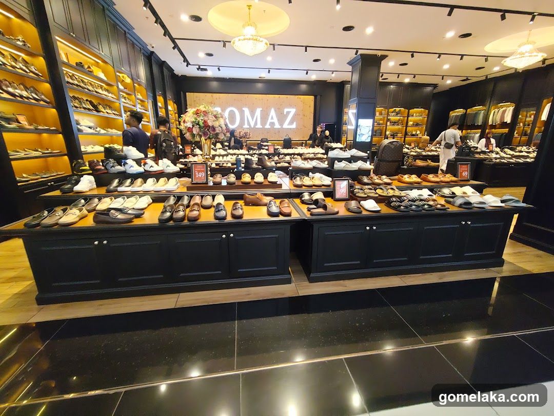 Interior of a shoe store