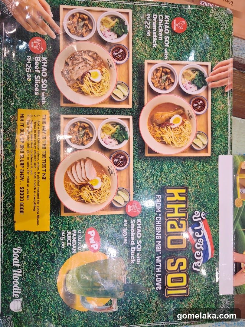 Khao Soi Menu