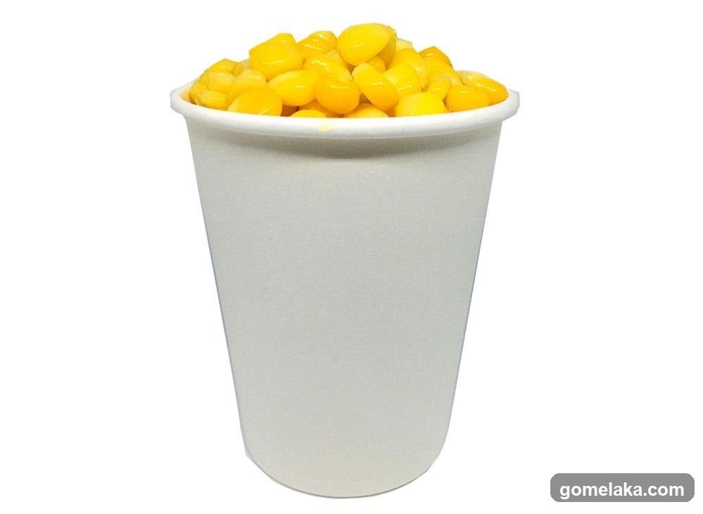 Paper Cup with Corn Kernels